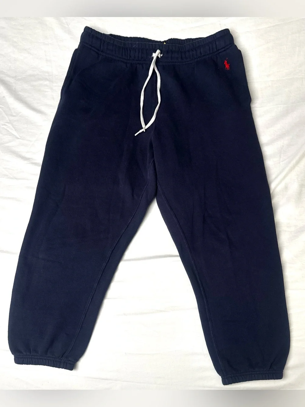 Polo Ralph Lauren Men’s Large Navy Fleece Jogger Red Pony Logo